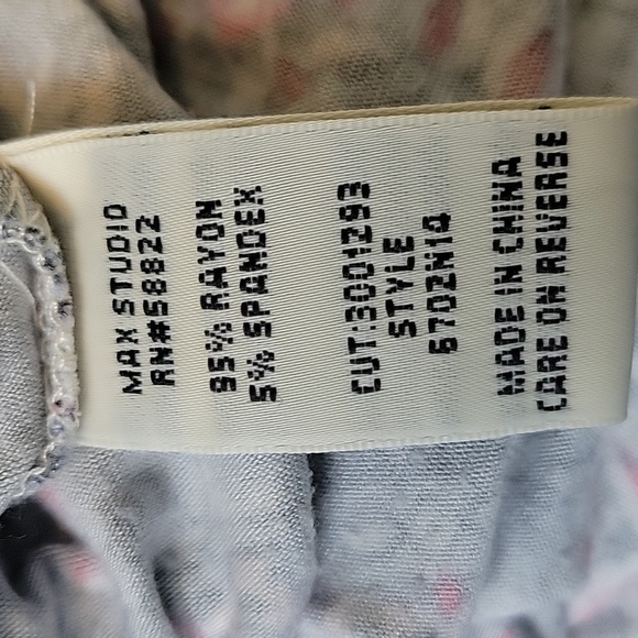 Max Studio Women's Blue and Red Romantic A-Line Long Maxi Skirt Size M - Picture 5 of 6